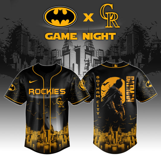 Colorado Rockies x DC Batman Game Night Special Edition Jersey