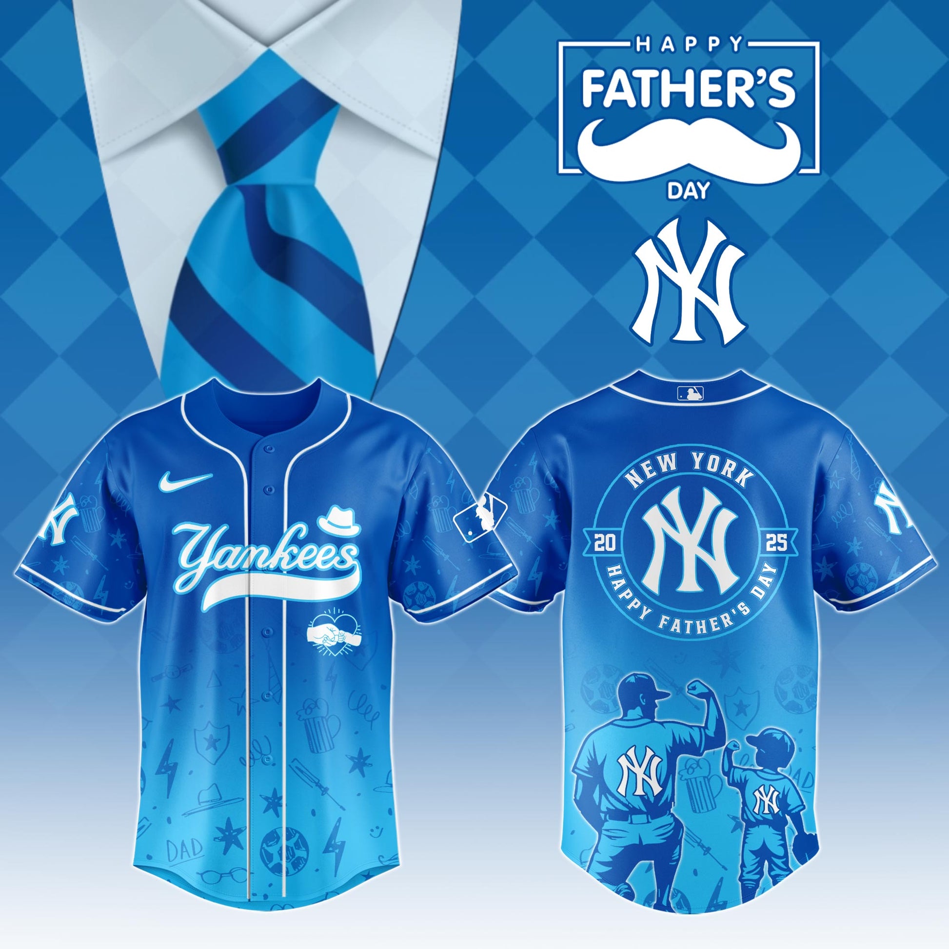 .New York Yankees Special Father's Day Limited Edition Jersey