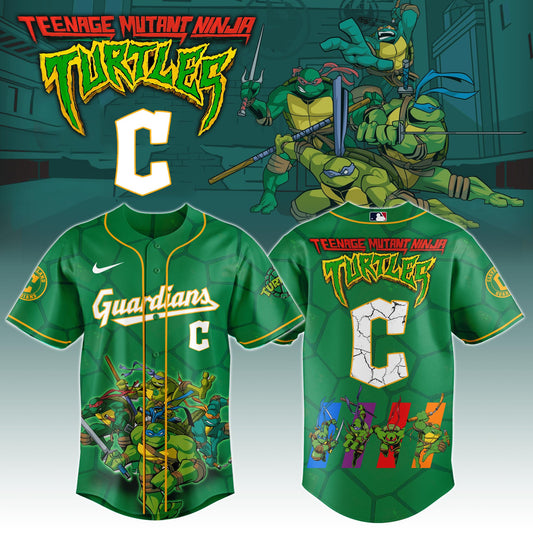 .         Cleveland Guardians x Ninja Turtles Night Game Limited Edition Jersey 2025