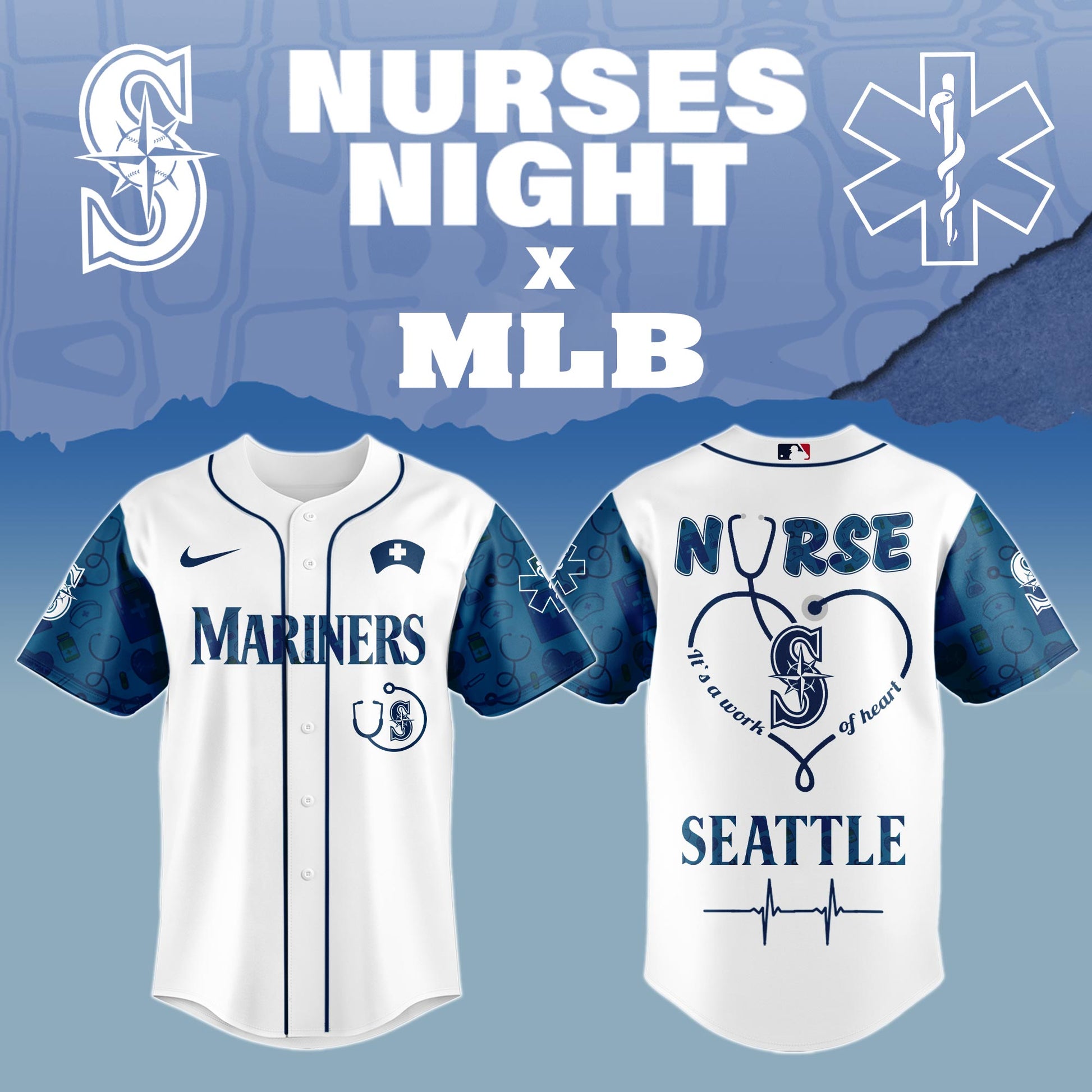 Seattle Mariners Nurses Game Night Special Edition Jersey
