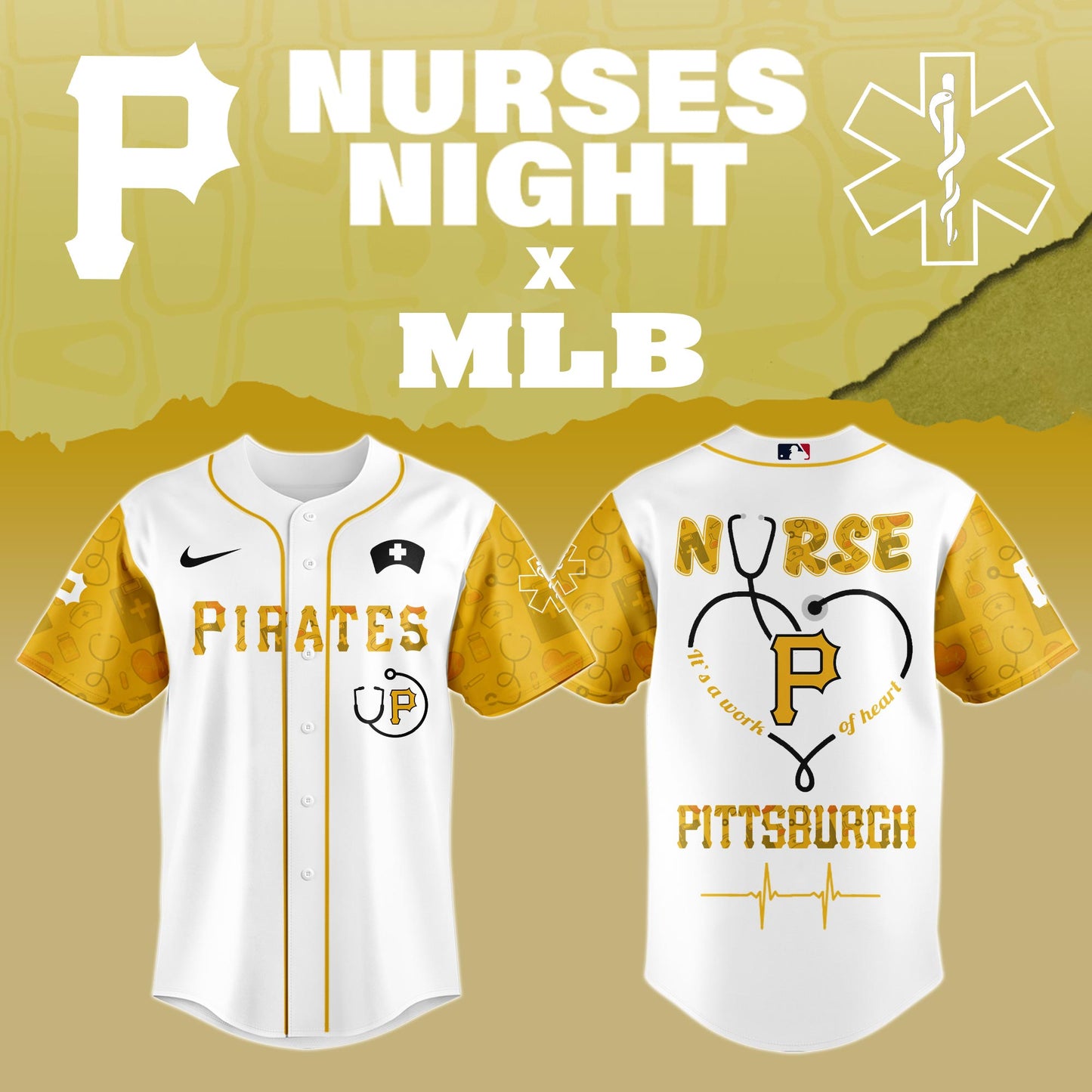 Pittsburgh Pirates Nurses Game Night Special Edition Jersey