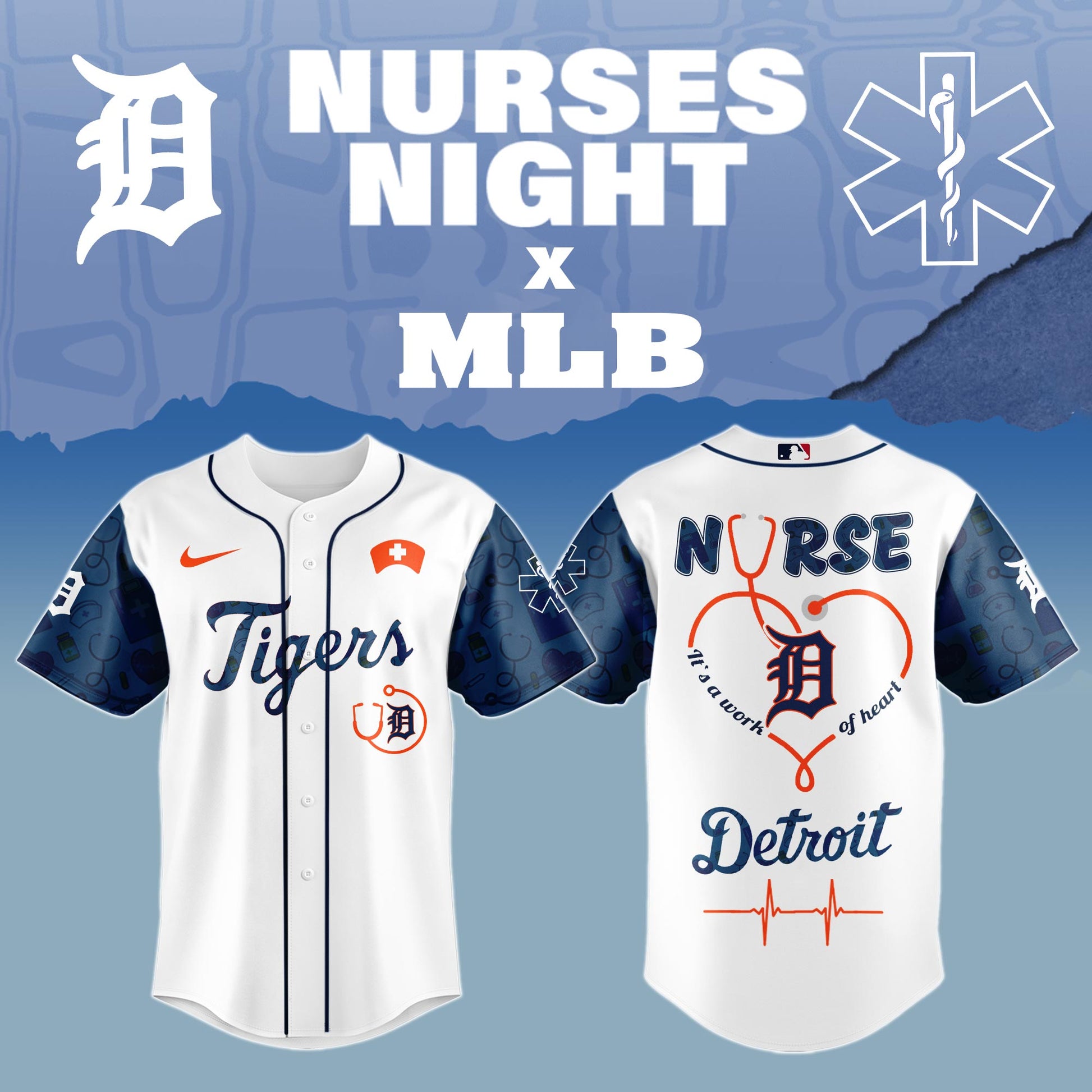 Detroit Tigers Nurses Game Night Special Edition Jersey