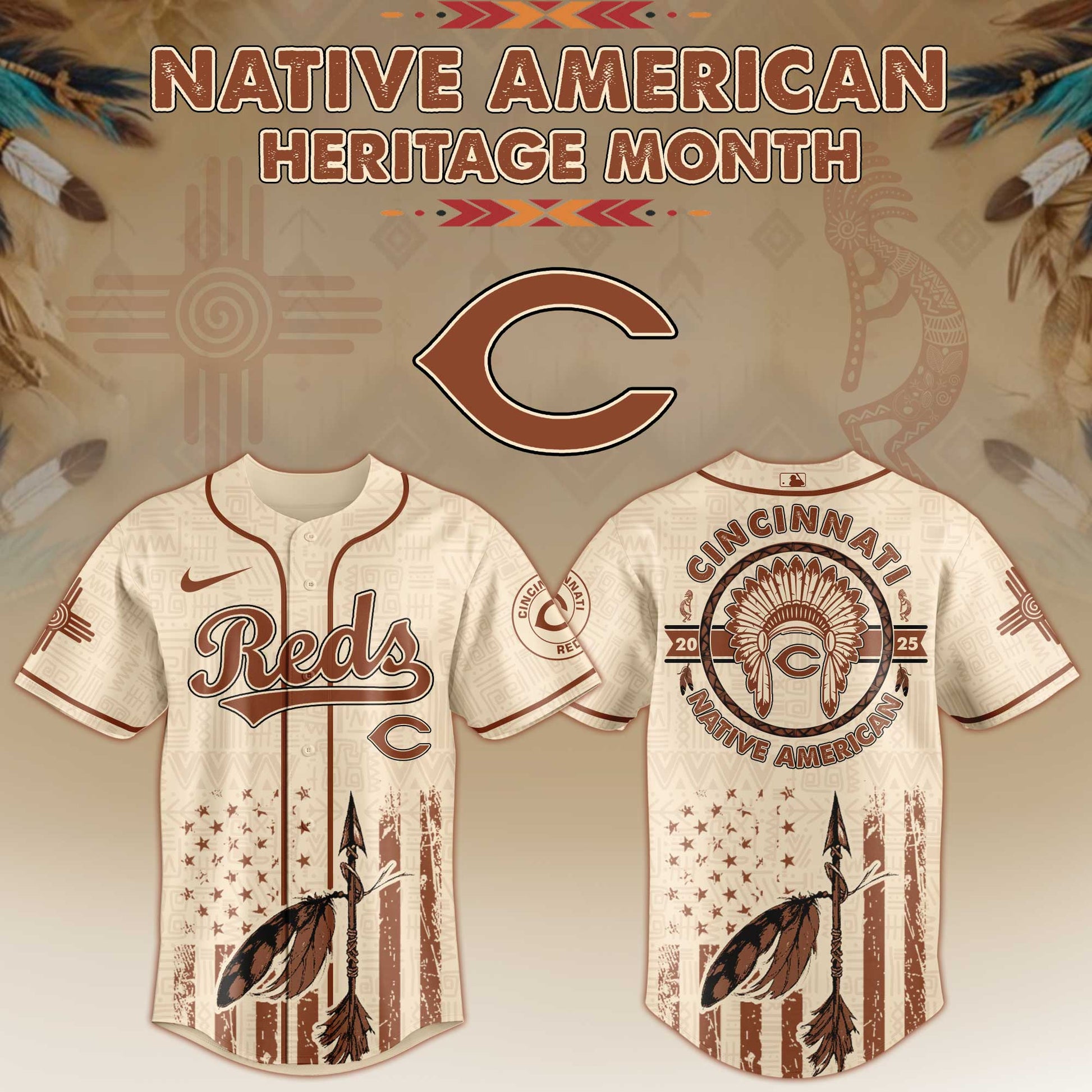 Cincinnati Reds x Native American Heritage Month Limited Edition Jersey 2025
