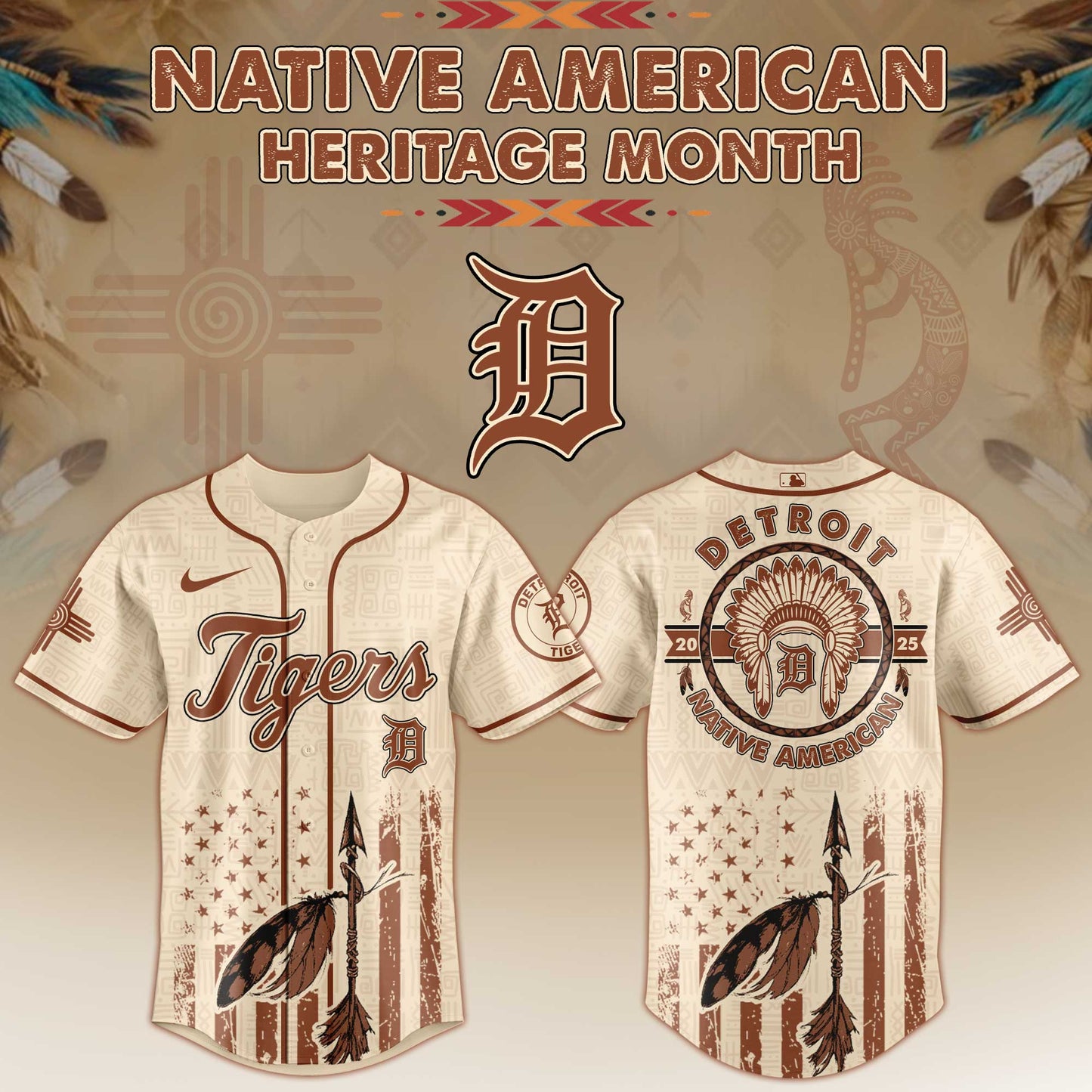 Detroit Tigers x Native American Heritage Month Limited Edition Jersey 2025