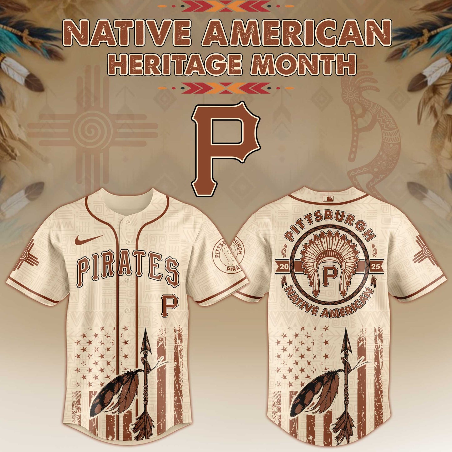 Pittsburgh Pirates x Native American Heritage Month Limited Edition Jersey 2025