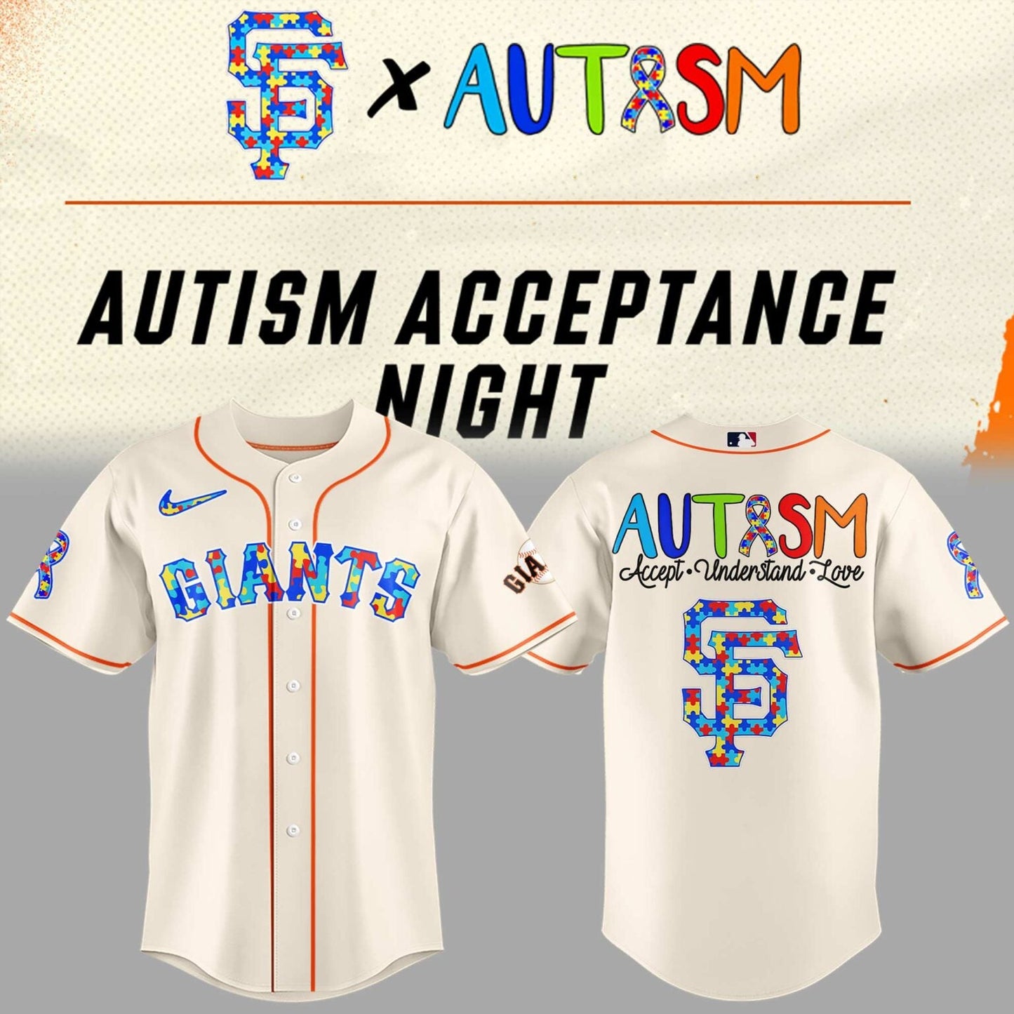 San Francisco Giants Jersey 2025 Autism Night