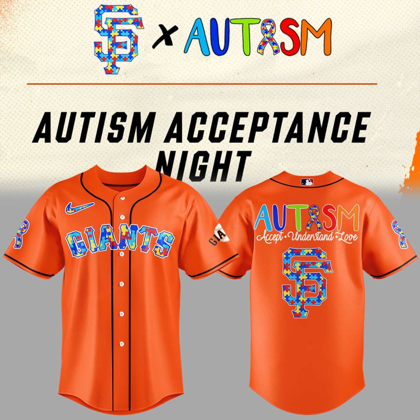 San Francisco Giants Jersey 2025 Autism Night