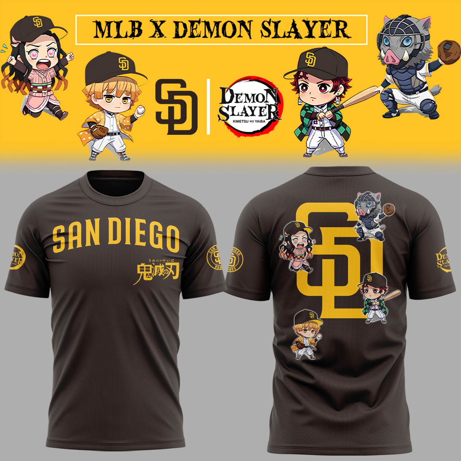Special Edition Padres x Demon Slayer 2025 T-Shirt