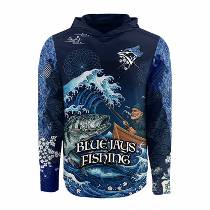Toronto Blue Jays x Wave Hunter Fishing Limited Edition Long Sleeve Hoodie 2025