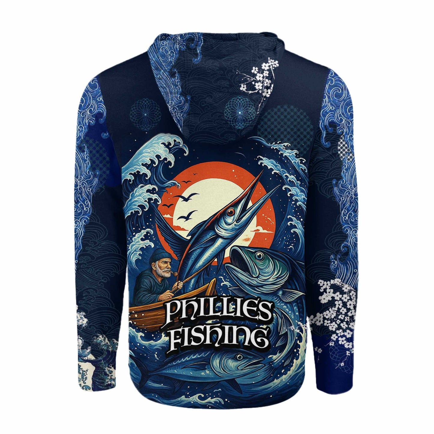 Philadelphia Phillies x Wave Hunter Fishing Limited Edition Long Sleeve Hoodie 2025