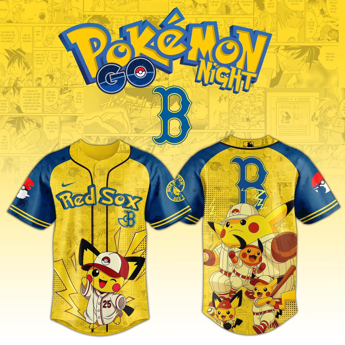 BOS × Pokémon GO Night 2025 Limited Edition Jersey