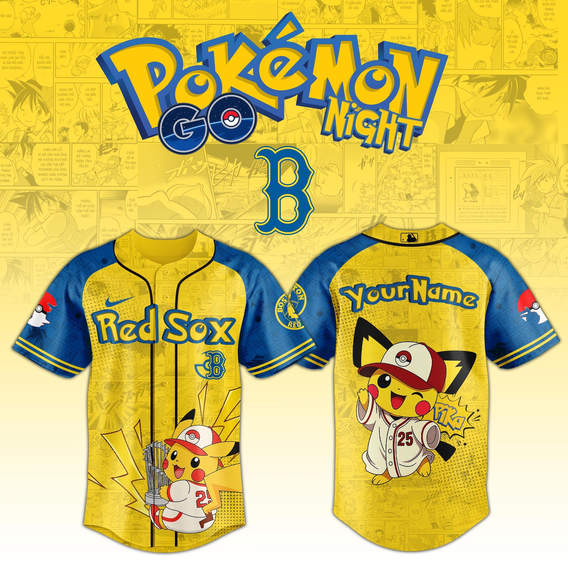BOS × Pokémon GO Night 2025 Limited Edition Jersey