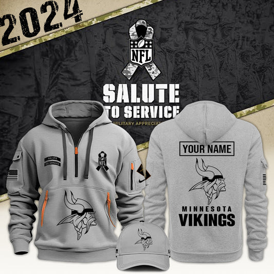 Premium Minnesota Vikings Merch - Minnesota Vikings Veterans Day New Hoodie Limited Edition - Gear Up For Game Day