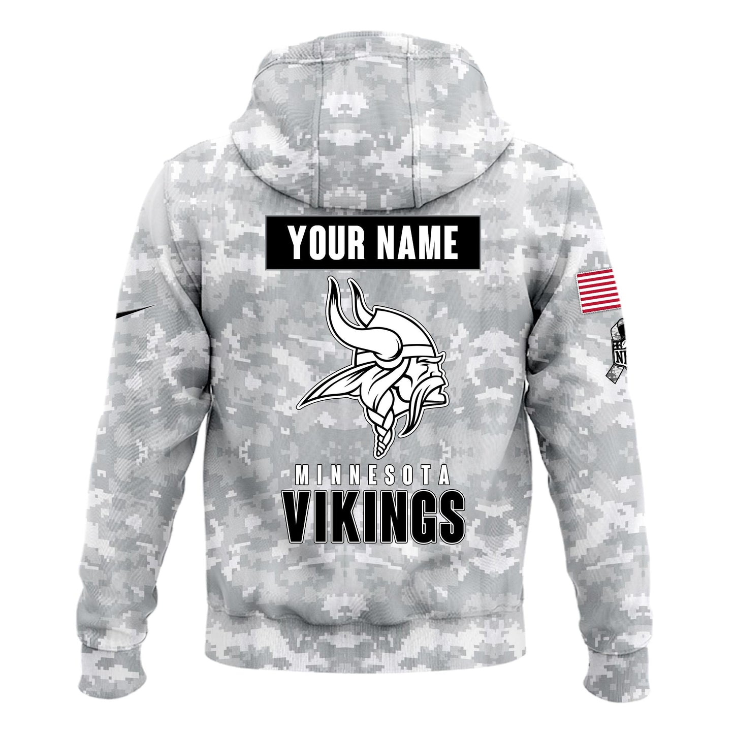 Premium Minnesota Vikings Merch - Minnesota Vikings  Veterans Day Hoodie Limited Edition - Gear Up For Game Day
