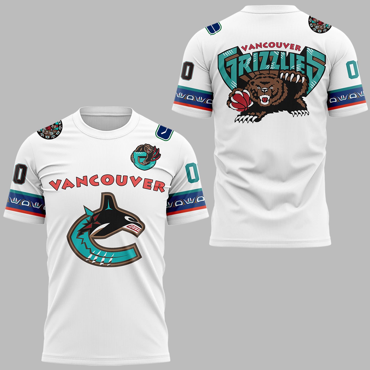 Special New Canucks x Grizzlies Custom TShirt-ND03222508