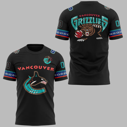 Special New Canucks x Grizzlies Custom TShirt-ND03222509