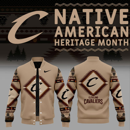 Cleveland Cavaliers Native American Heritage Baseball Jacket | BT38