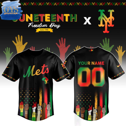 New York Mets MLB x Juneteenth Freedom Day Baseball Jersey - Gotyourstyle