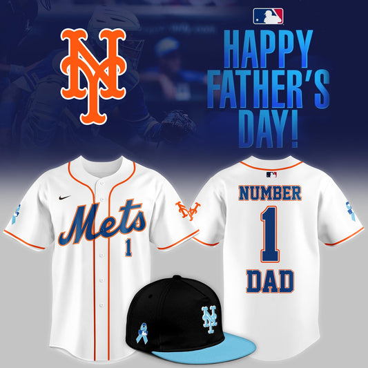 New York Mets 2025 Fathers Day Number 1 Dad Limited Jersey