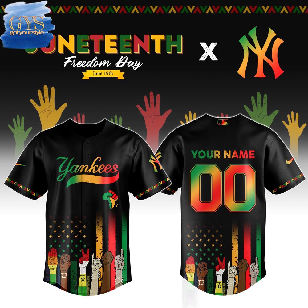 New York Yankees MLB x Juneteenth Freedom Day Baseball Jersey - Gotyourstyle