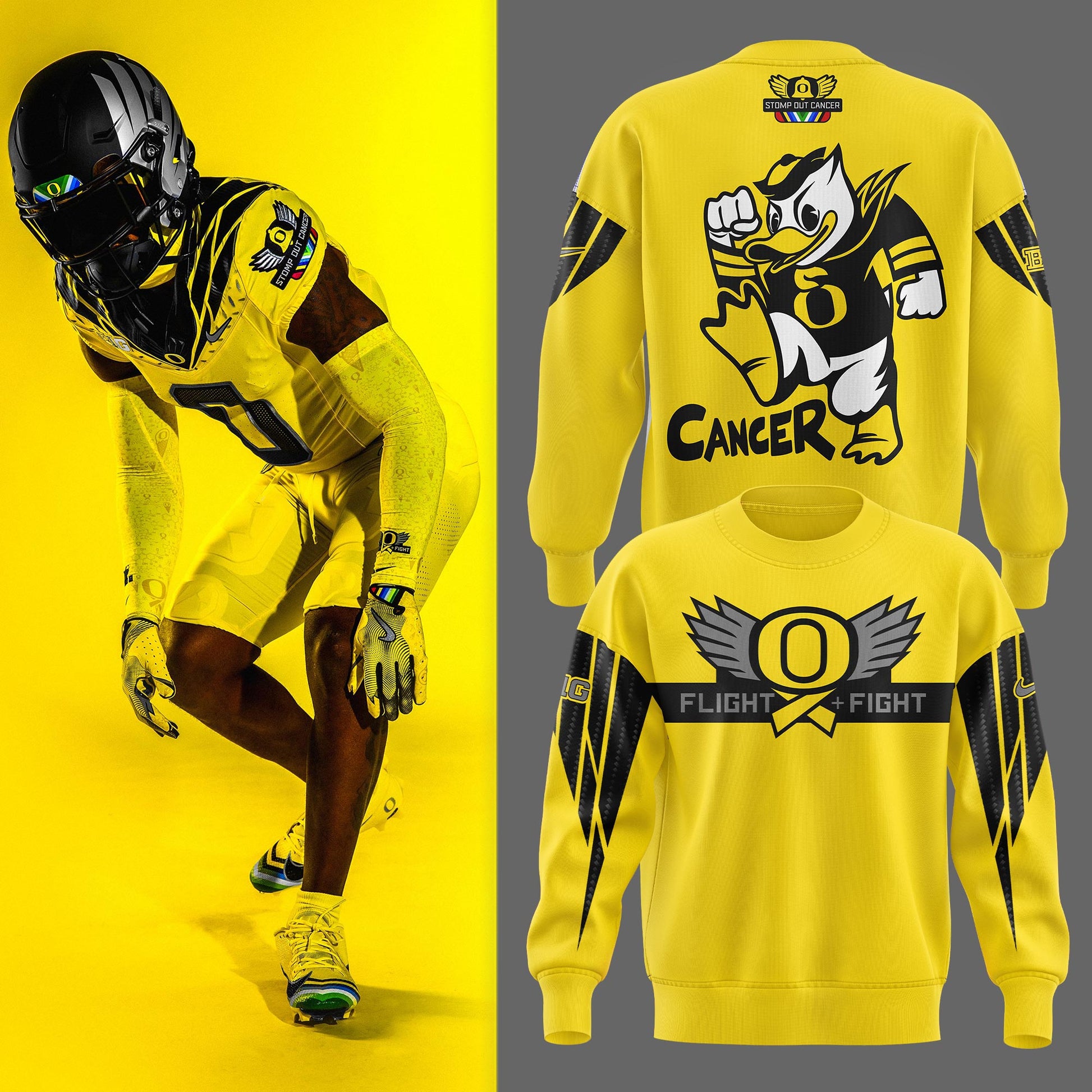 Oregon Ducks “Stomp Out Cancer” Heroes Sweatshirt