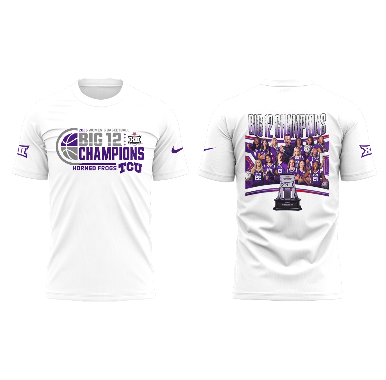 TCU Horned Frogs Women’s Basketball Limited Tournament Champions 2025 White T-shirt-PA03102513