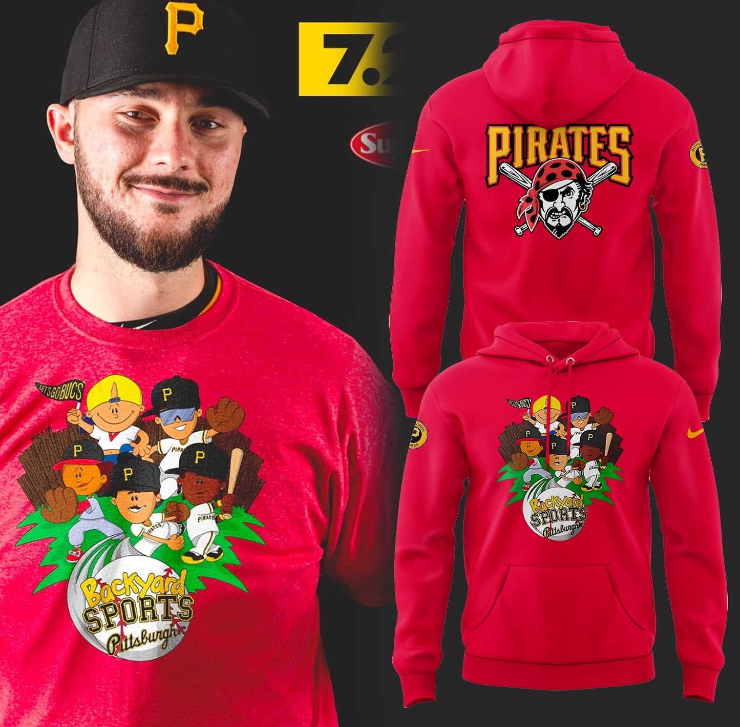 Pittsburgh Pirates x Backyard Sports Night Hoodie