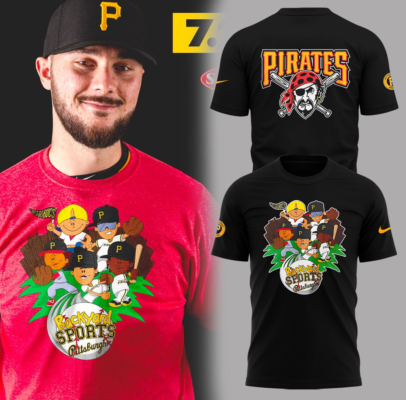 Pittsburgh Pirates x Backyard Sports Night T-Shirt