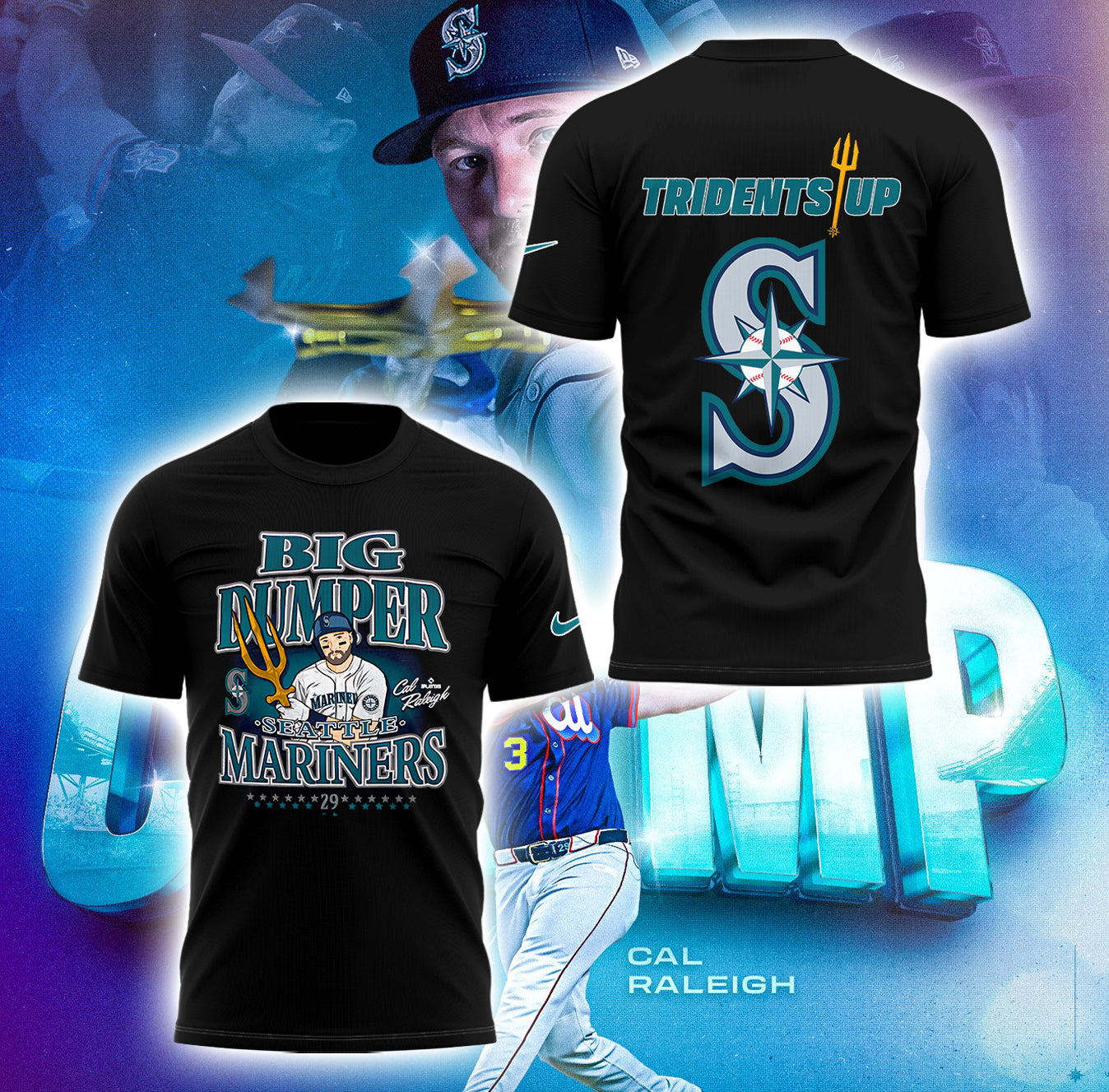 Seattle Mariners Cal Raleigh T-Shirt