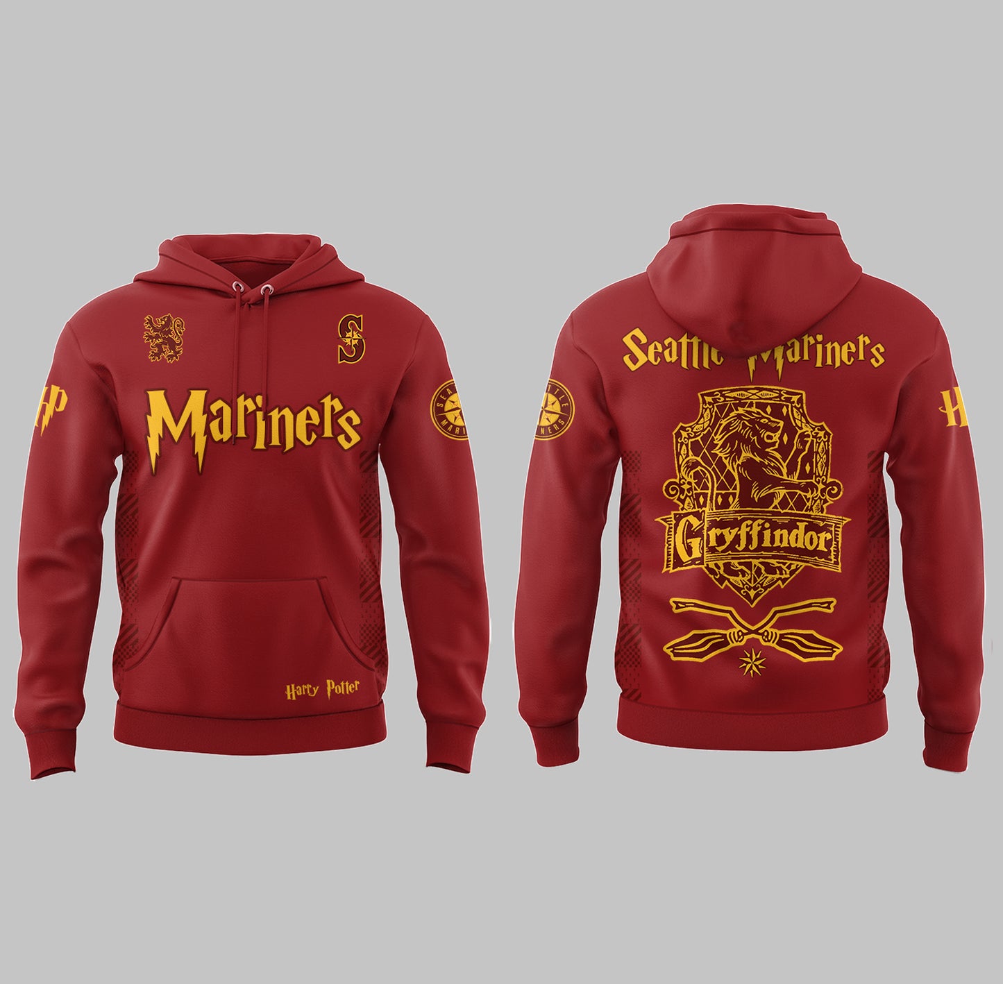 Seattle Mariners x Harry Potter Night Gryffindor House Hoodie