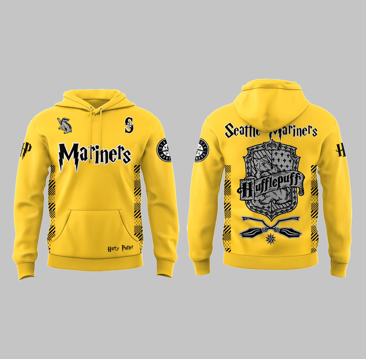 Seattle Mariners x Harry Potter Night Hufflepuff House Hoodie