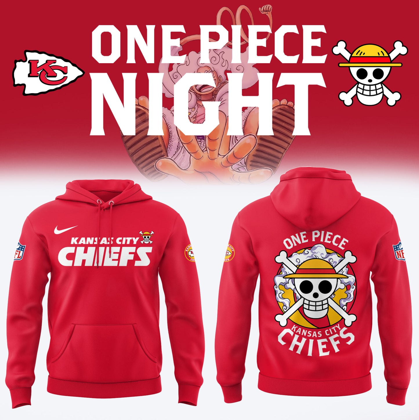 OnePiece x Chiefs Limited Edition Hoodie