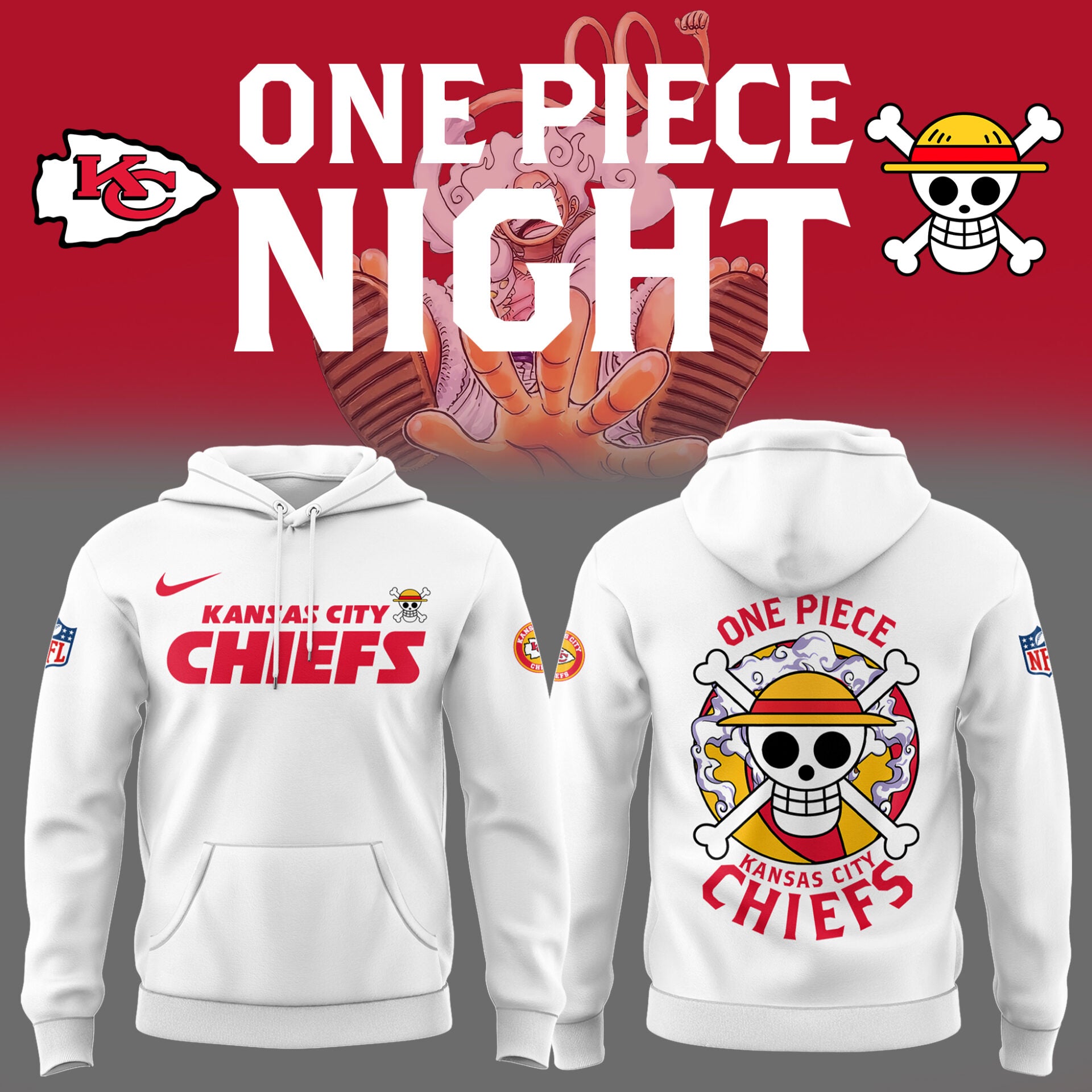 OnePiece x Chiefs Limited Edition Hoodie