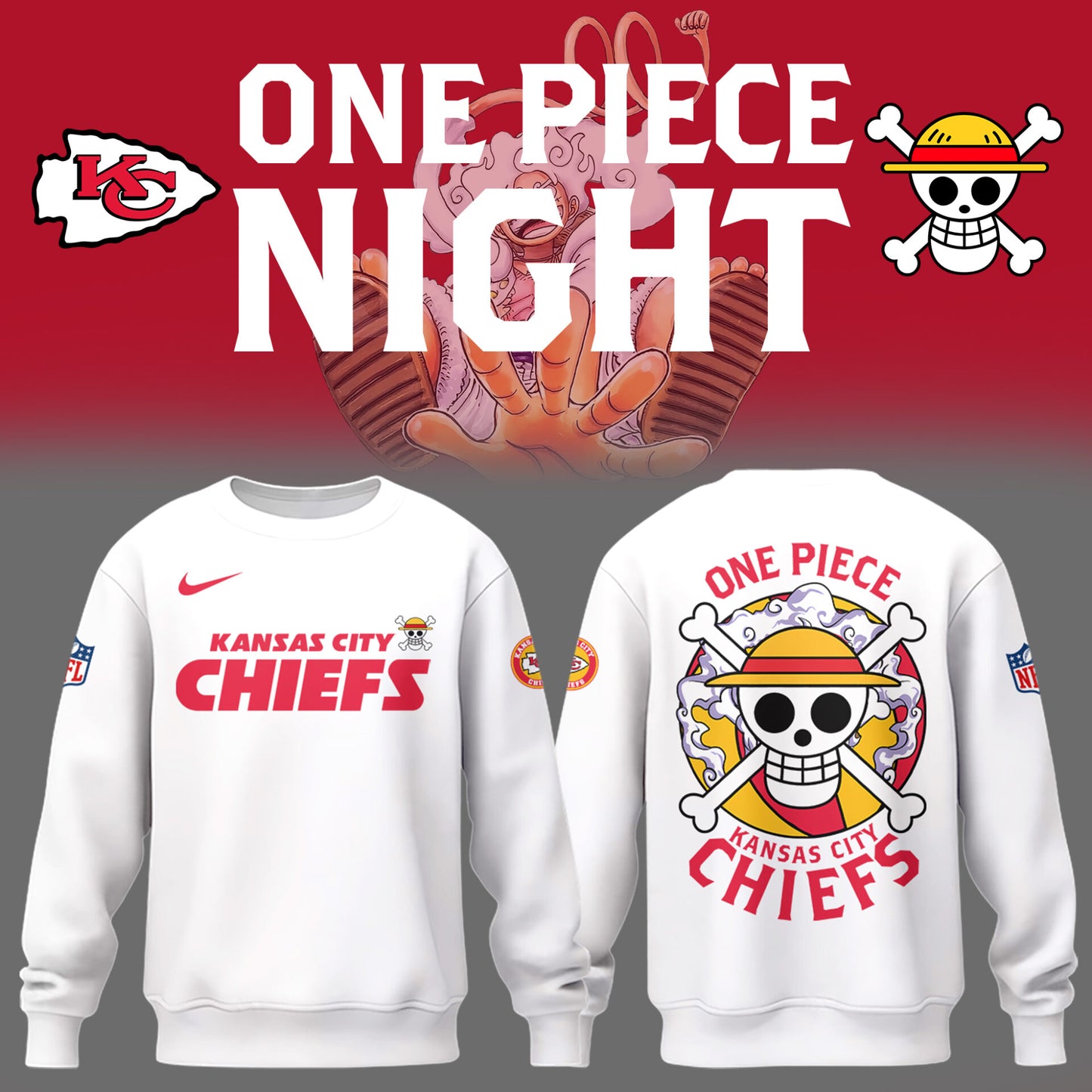 OnePiece x Chiefs Limited Edition Sweatshirt