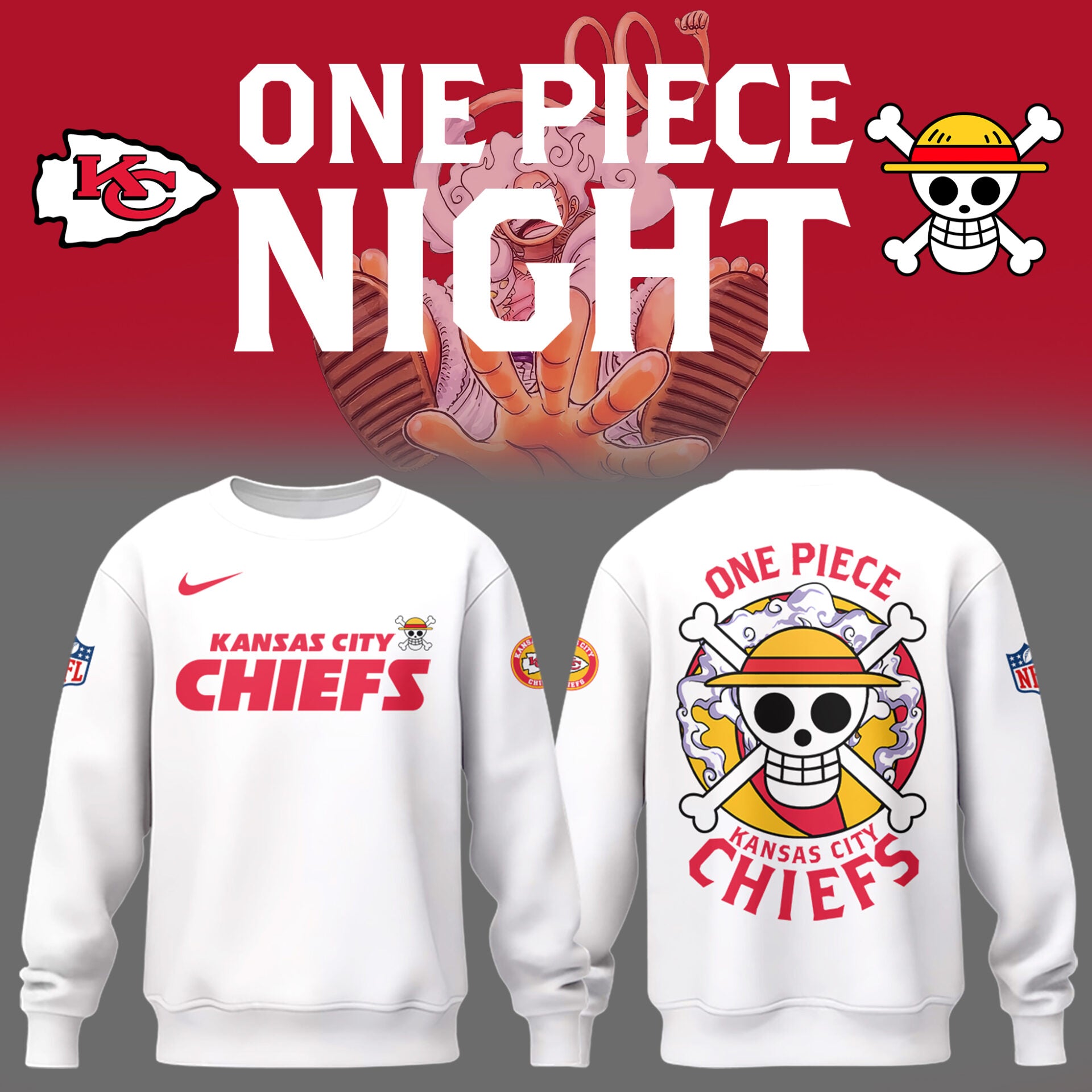 OnePiece x Chiefs Limited Edition Sweatshirt