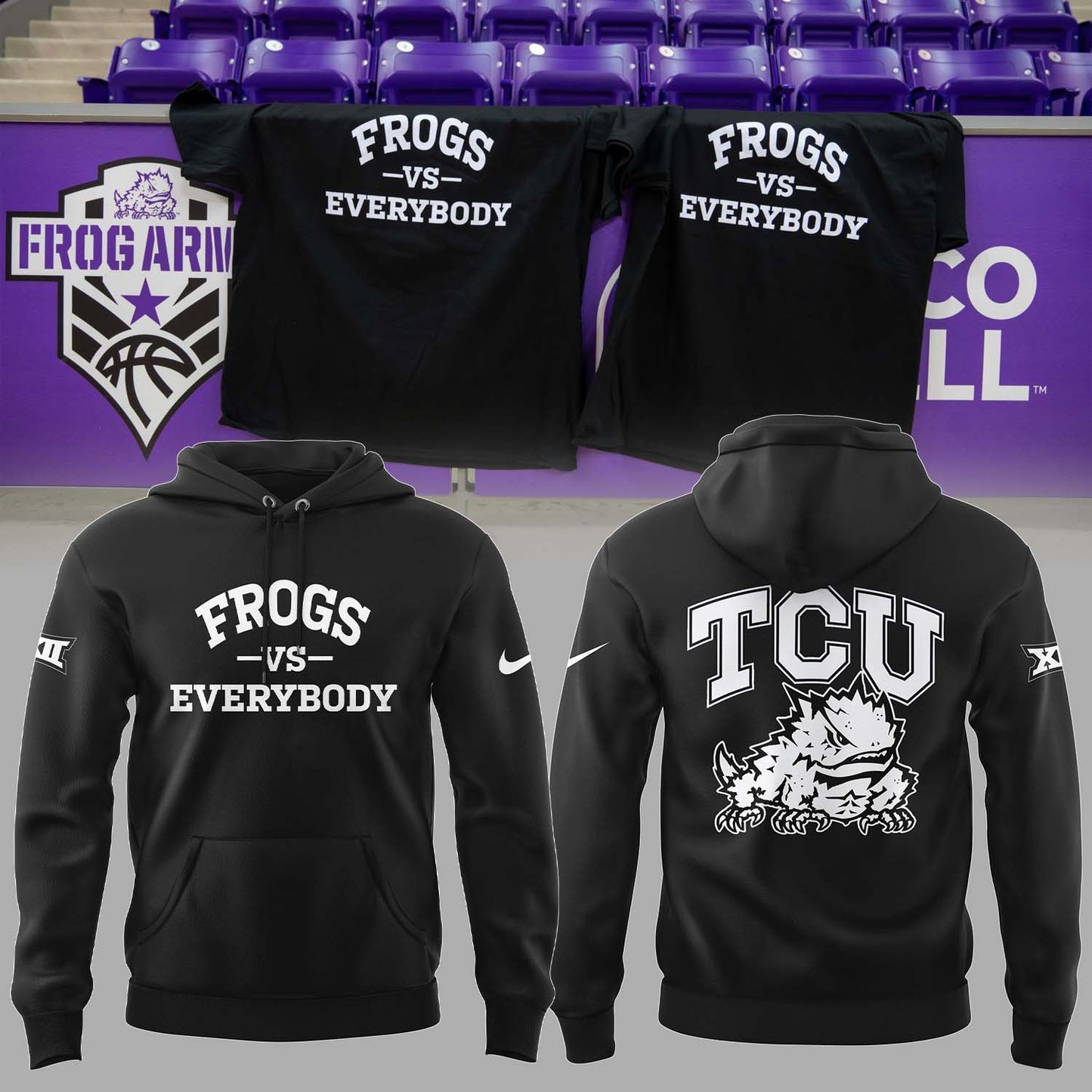 Special New “Frogs vs Everyody” TCU Women’s Basketball Hoodie-PU022525504