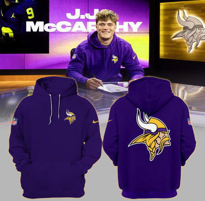 Premium Minnesota Vikings Merch - Minnesota Vikings Football 2025 J.J McCarthy - Limited Hoodie - Gear Up For Game Day