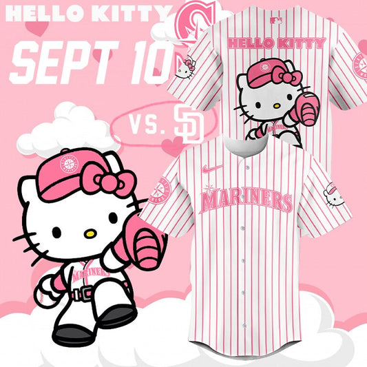 Seattle Mariners Hello Kitty Night Baseball Jersey