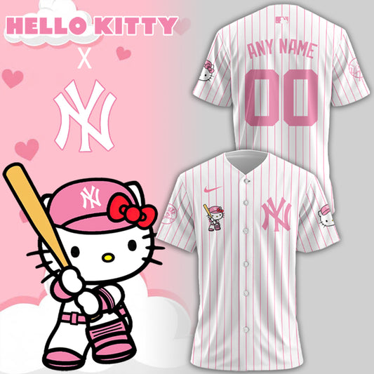 New York Yankees 2025 Limited Yankees x Hello Kitty Custom Baseball Jersey
