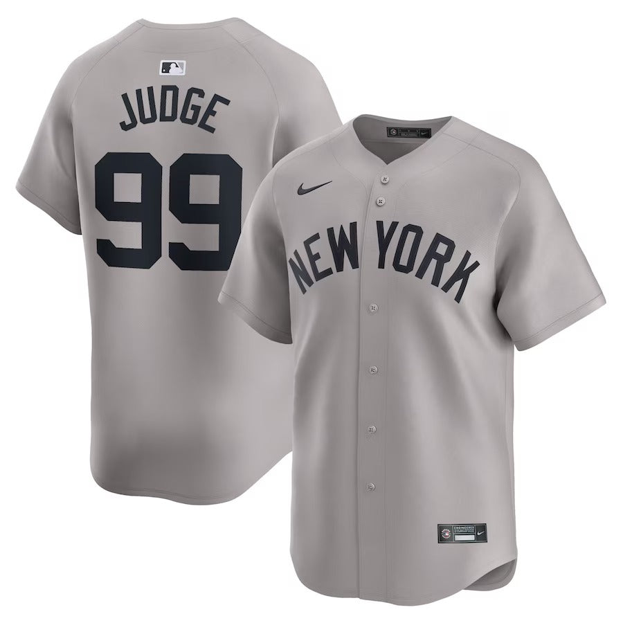 New York Yankees Aaron Judge Gray Away Limited Player Baseball Jersey