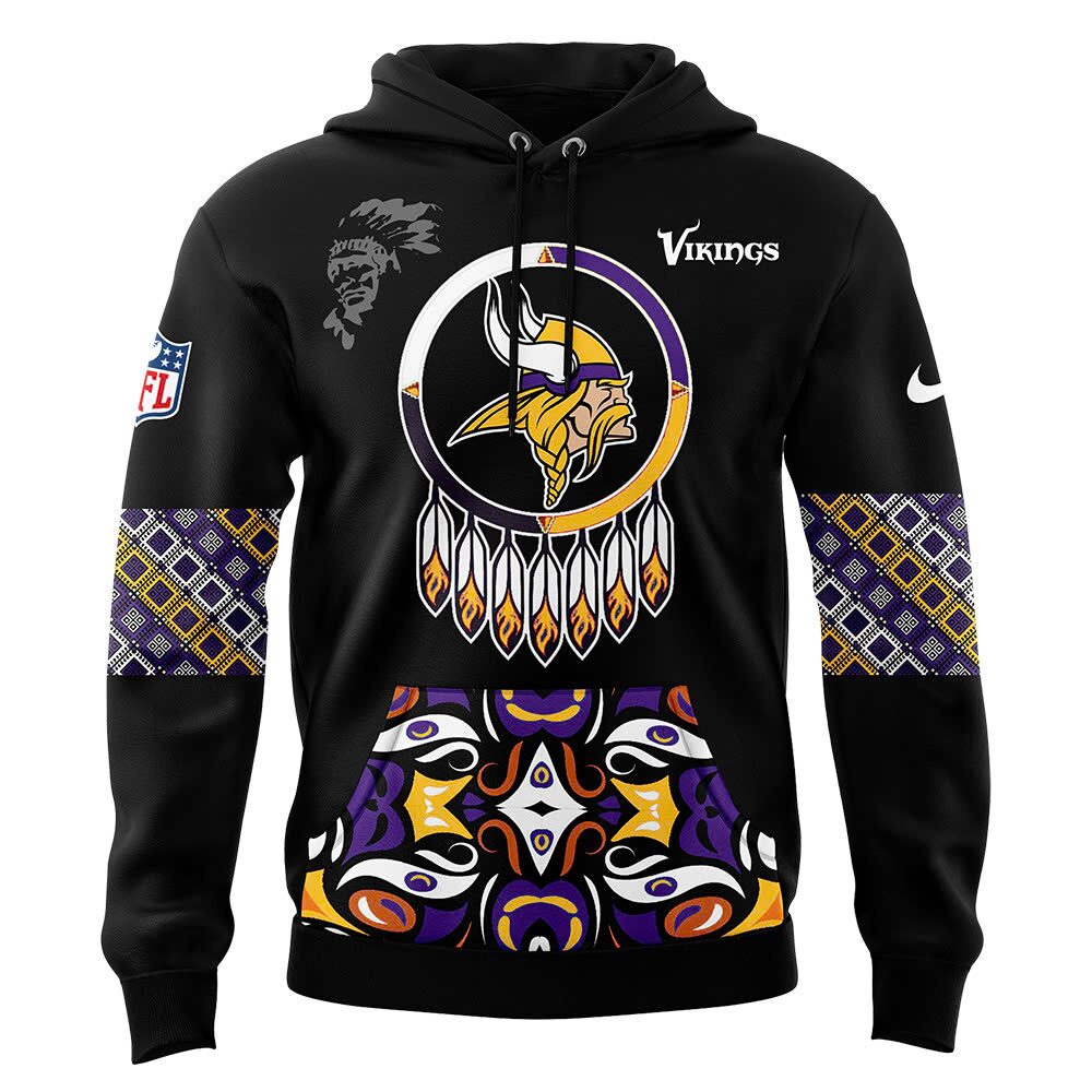 Premium Minnesota Vikings Merch - Vikings 2025 Native American Heritage Month Premium Limited Hoodie - Gear Up For Game Day