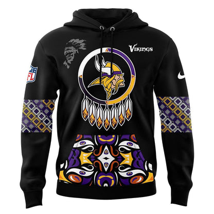 Premium Minnesota Vikings Merch - Vikings 2025 Native American Heritage Month Premium Limited Hoodie - Gear Up For Game Day