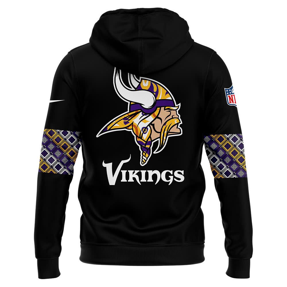 Premium Minnesota Vikings Merch - Vikings 2025 Native American Heritage Month Premium Limited Hoodie - Gear Up For Game Day