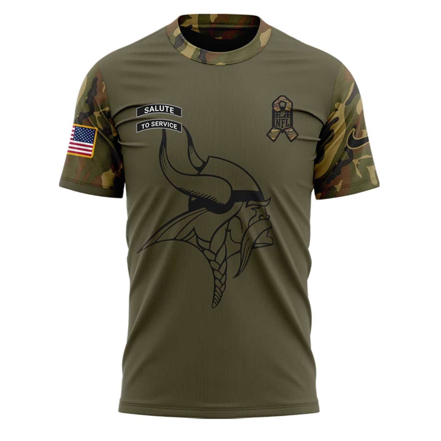 Premium Minnesota Vikings Merch - Limited Edition Salute to Service T-Shirt - Gear Up For Game Day