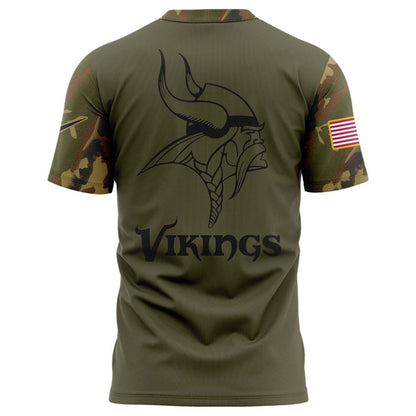 Premium Minnesota Vikings Merch - Limited Edition Salute to Service T-Shirt - Gear Up For Game Day
