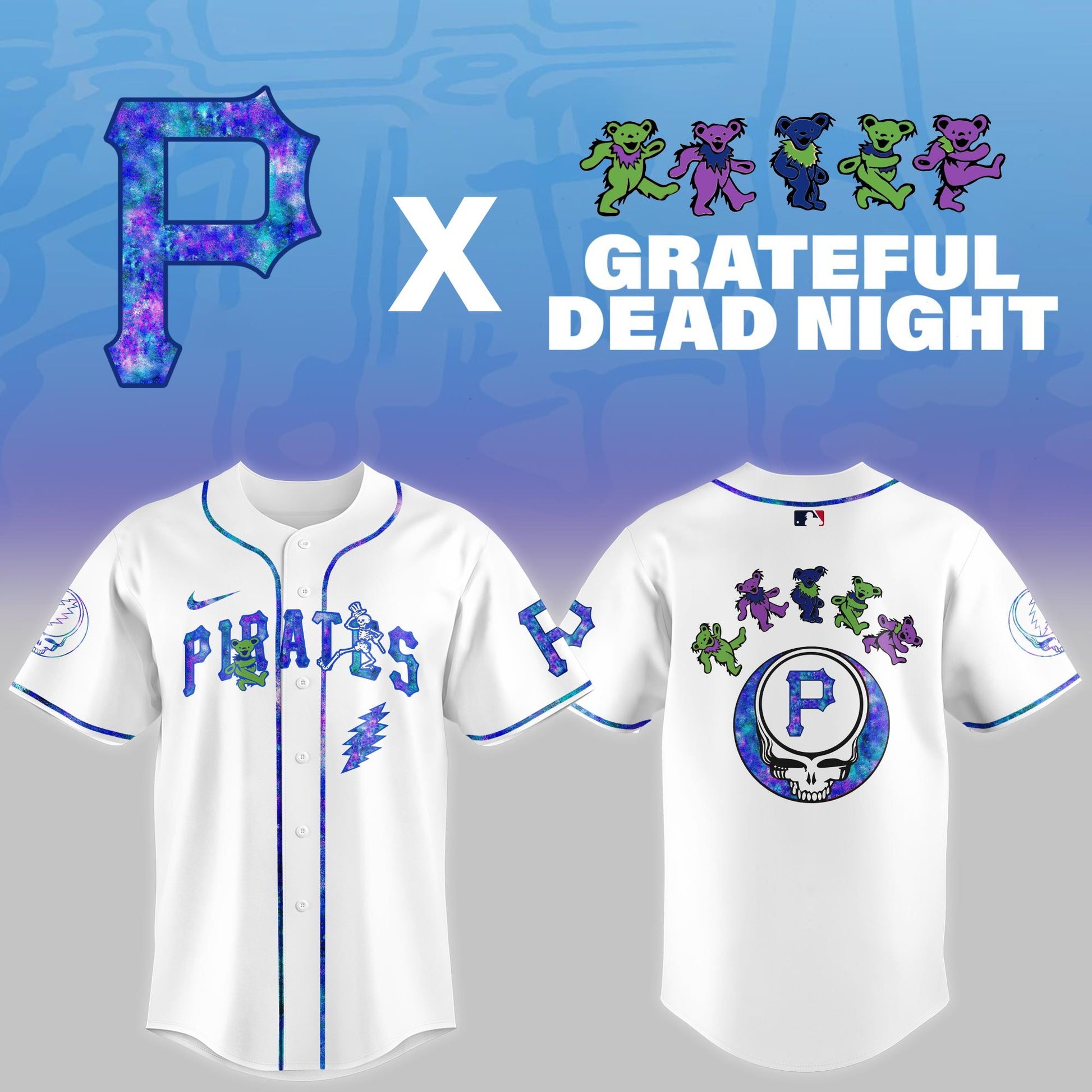 Pittsburgh Pirates 2025 Grateful Dead Night Limited Jersey