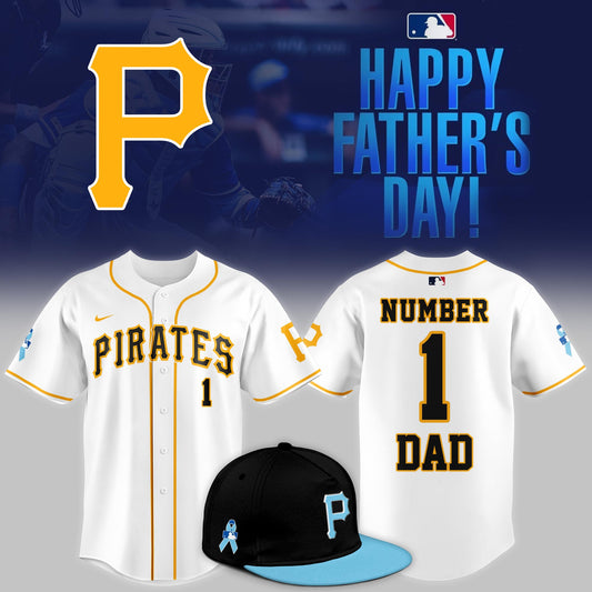 Pittsburgh Pirates 2025 Fathers Day Number One Dad Limited Jersey