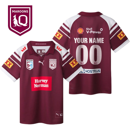 Queensland Maroons 2025 Harvey Norman Custom Rugby Jersey