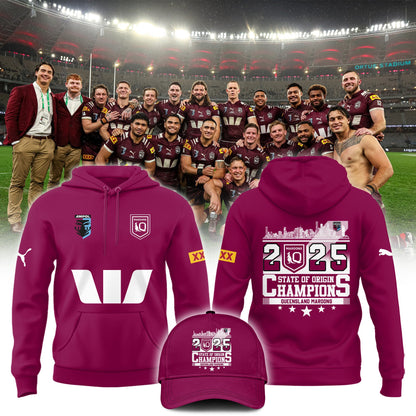 Queensland Maroons 2025 State Of Origin Champions Limited Hoodie