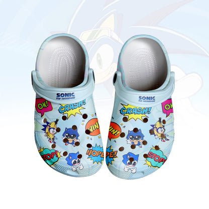 Sonic the Hedgehog Crocs Crocband Clogs Shoes Comfortable For Men Women